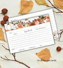 Load image into Gallery viewer, Recipe Cards - White Pumpkin set/15/30