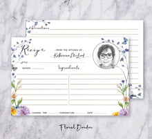 Load image into Gallery viewer, Recipe Cards - Custom Portrait Sketch set/20