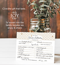 Load image into Gallery viewer, Recipe Cards - Eucalyptus set/30