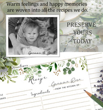 Load image into Gallery viewer, Recipe Cards - Eucalyptus set/30