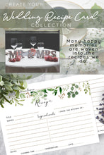 Load image into Gallery viewer, Recipe Cards - Custom Portrait Sketch set/20