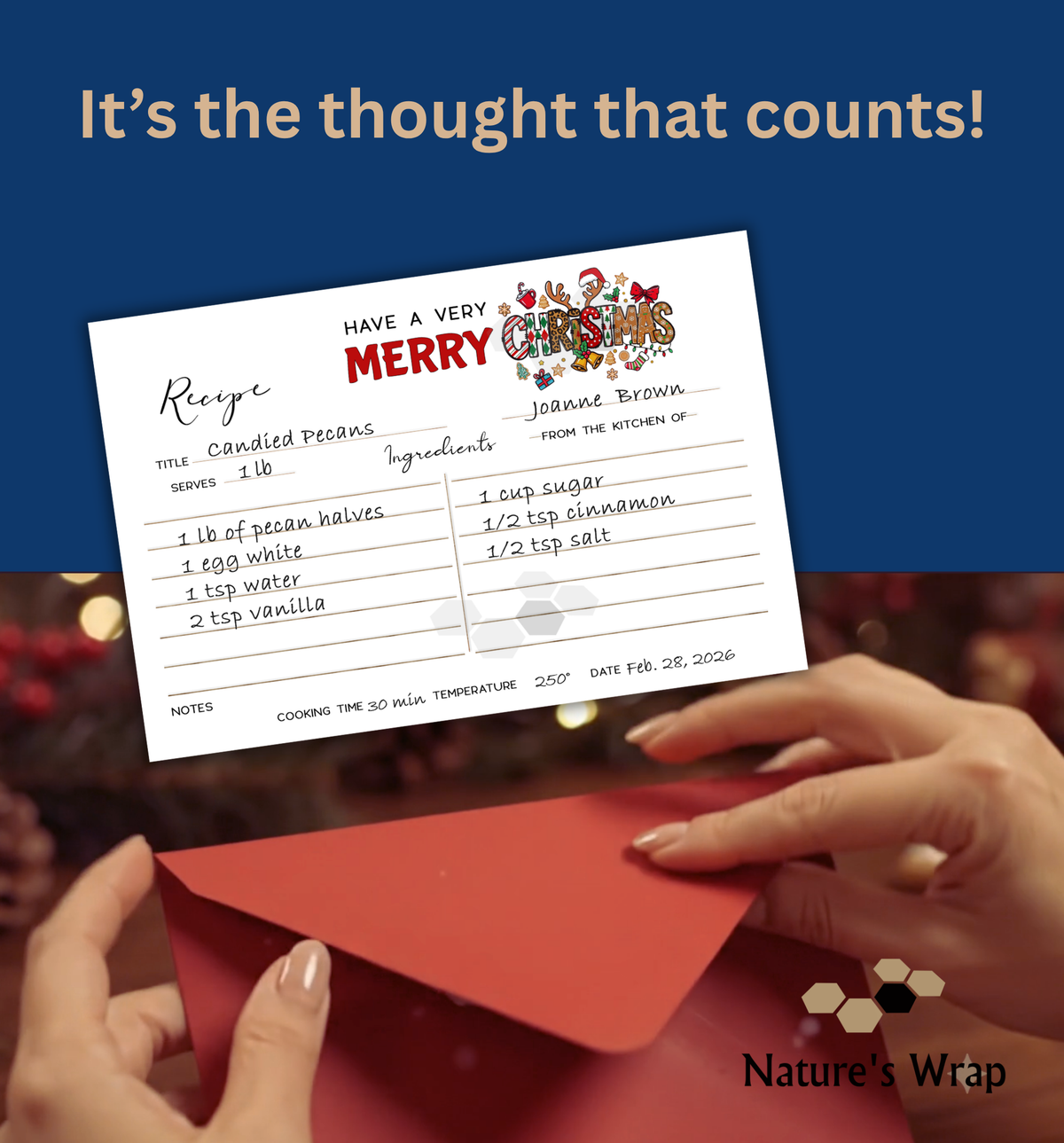 Recipe Cards - Have a Very Merry Christmas set/30