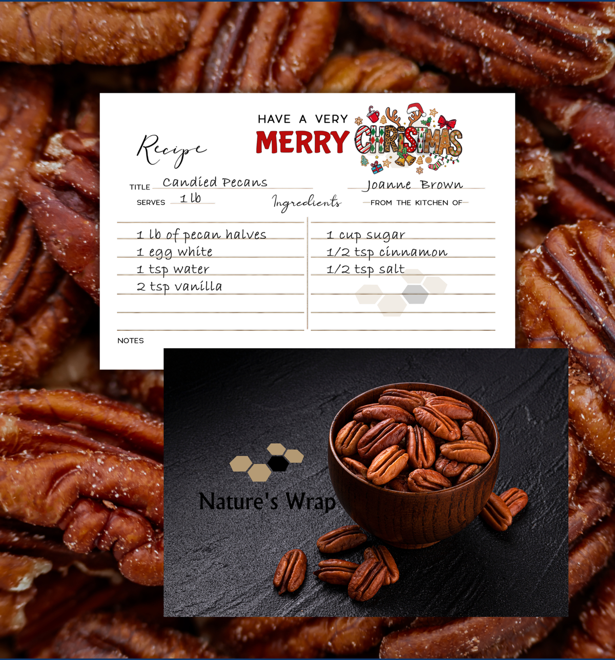 Recipe Cards - Have a Very Merry Christmas set/30