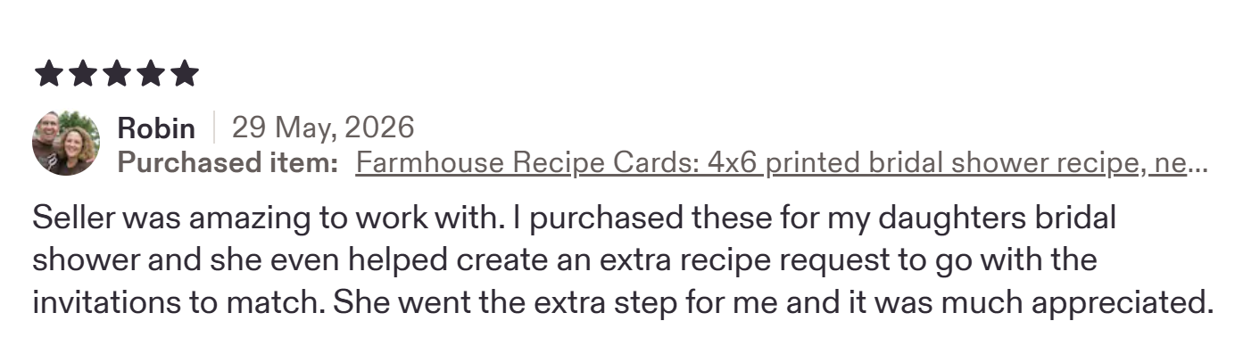 Recipe Cards - Personalized  Recipe Card Caricature