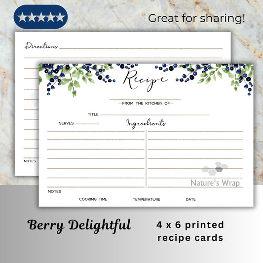 Recipe Cards - Blueberry