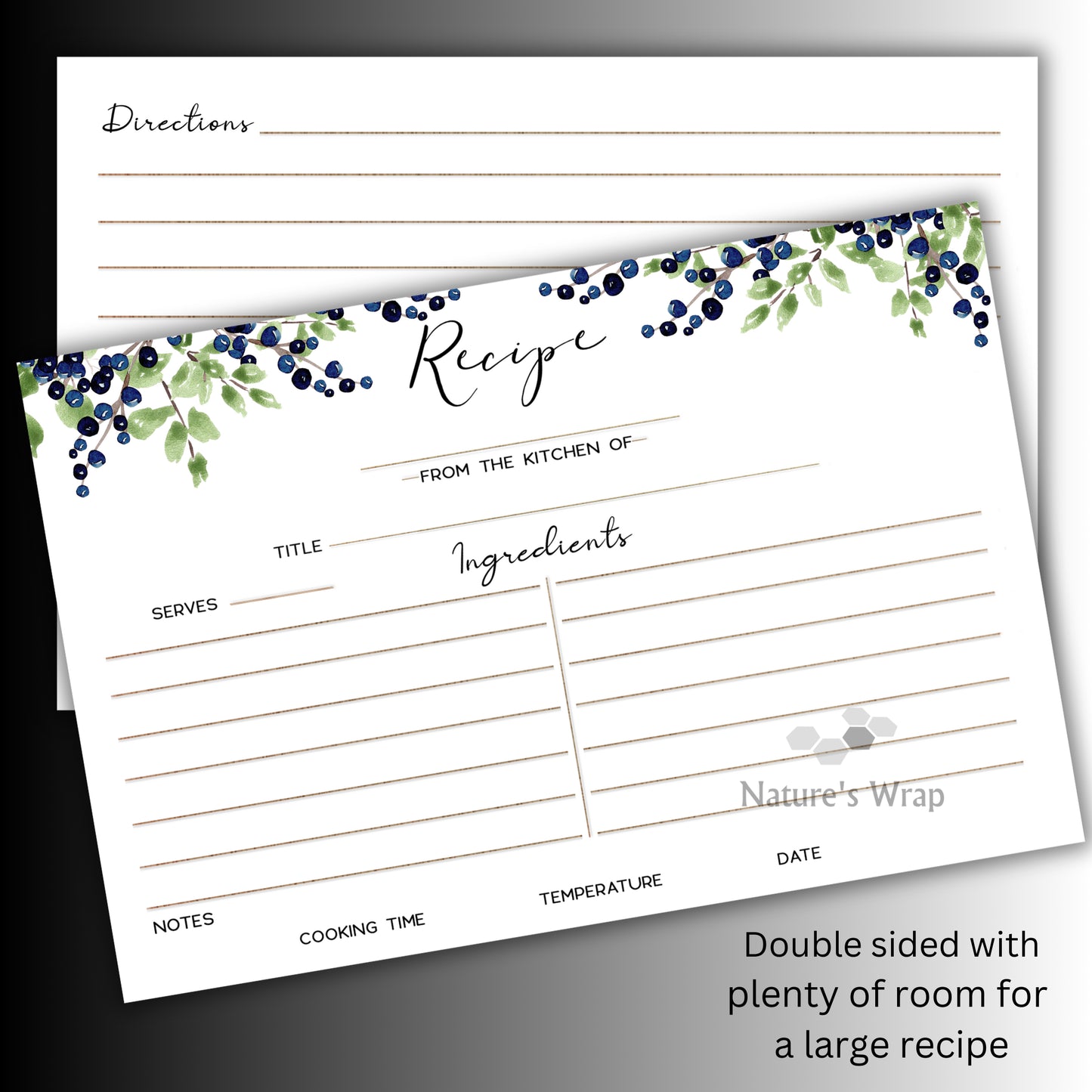 Recipe Cards - Blueberry