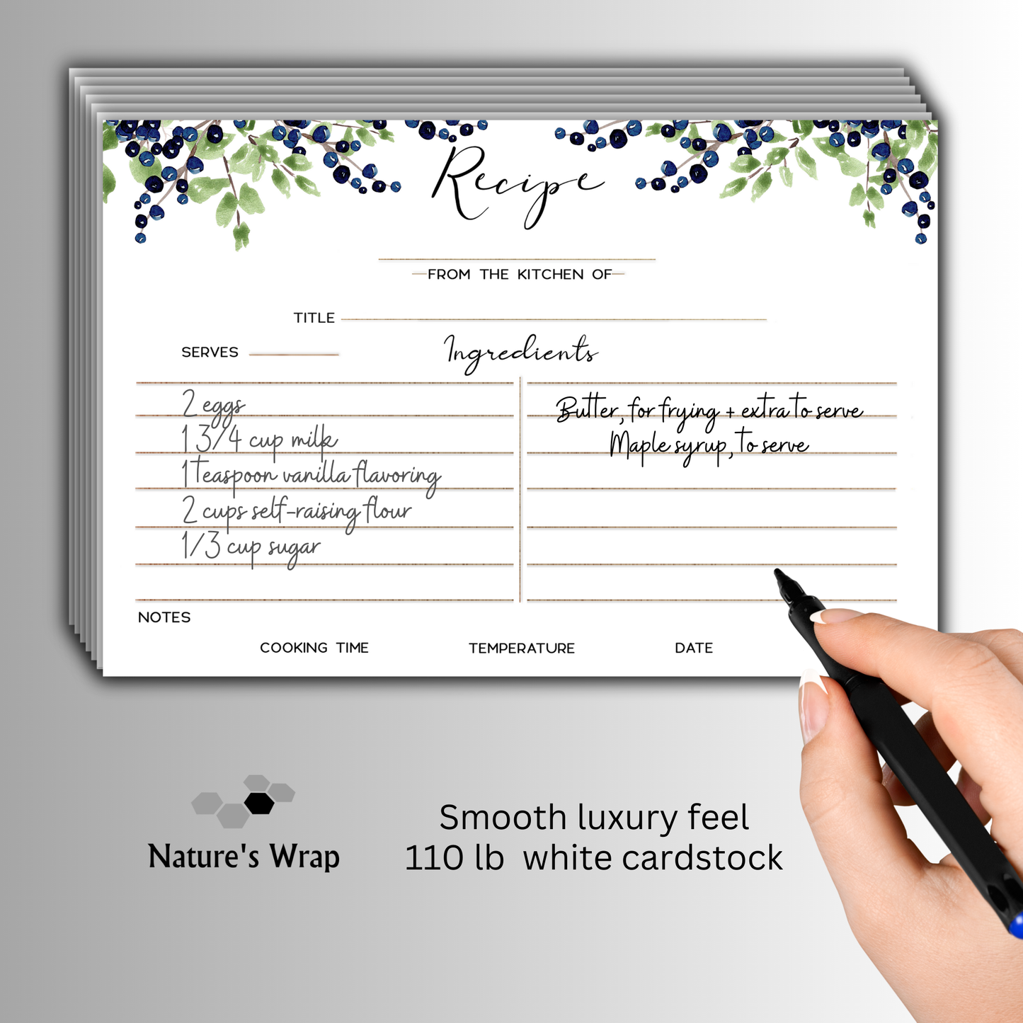 Recipe Cards - Blueberry