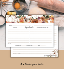 Load image into Gallery viewer, Recipe Cards - White Pumpkin set/15/30
