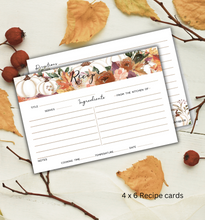 Load image into Gallery viewer, Recipe Cards - White Pumpkin set/15/30
