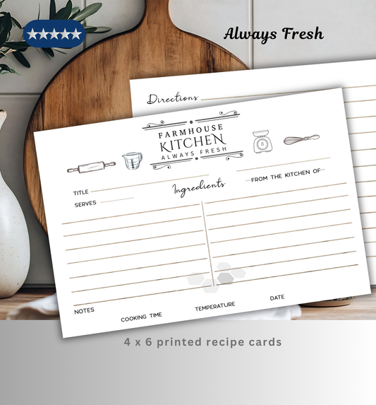 Recipe Cards - Always Fresh