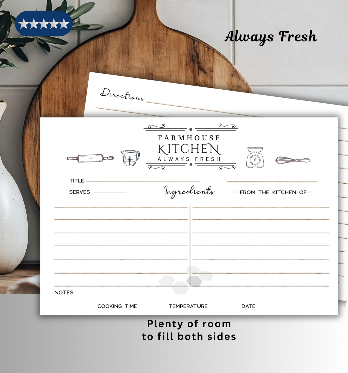 Recipe Cards - Always Fresh