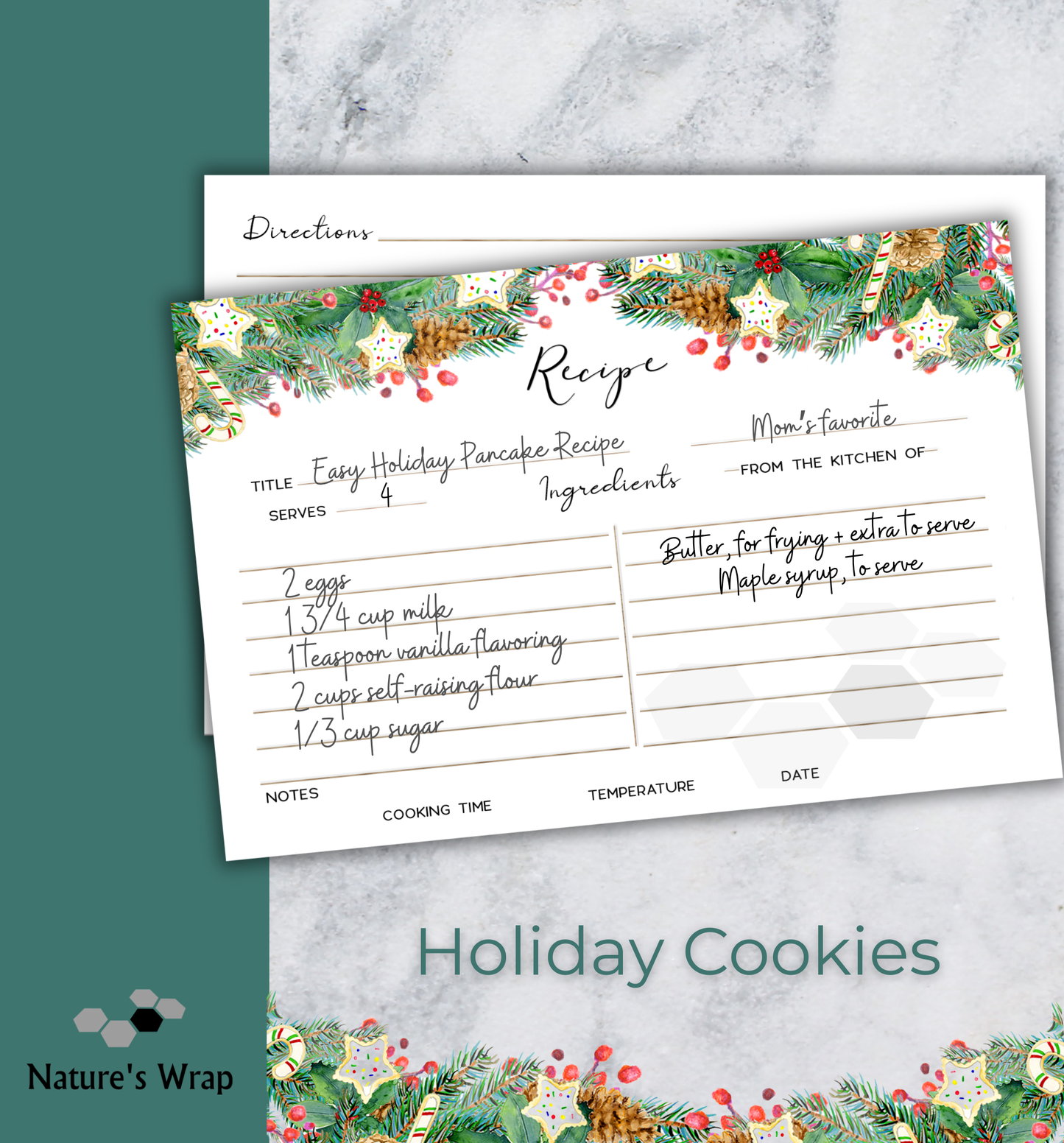 Recipe Cards - Holiday Cookie