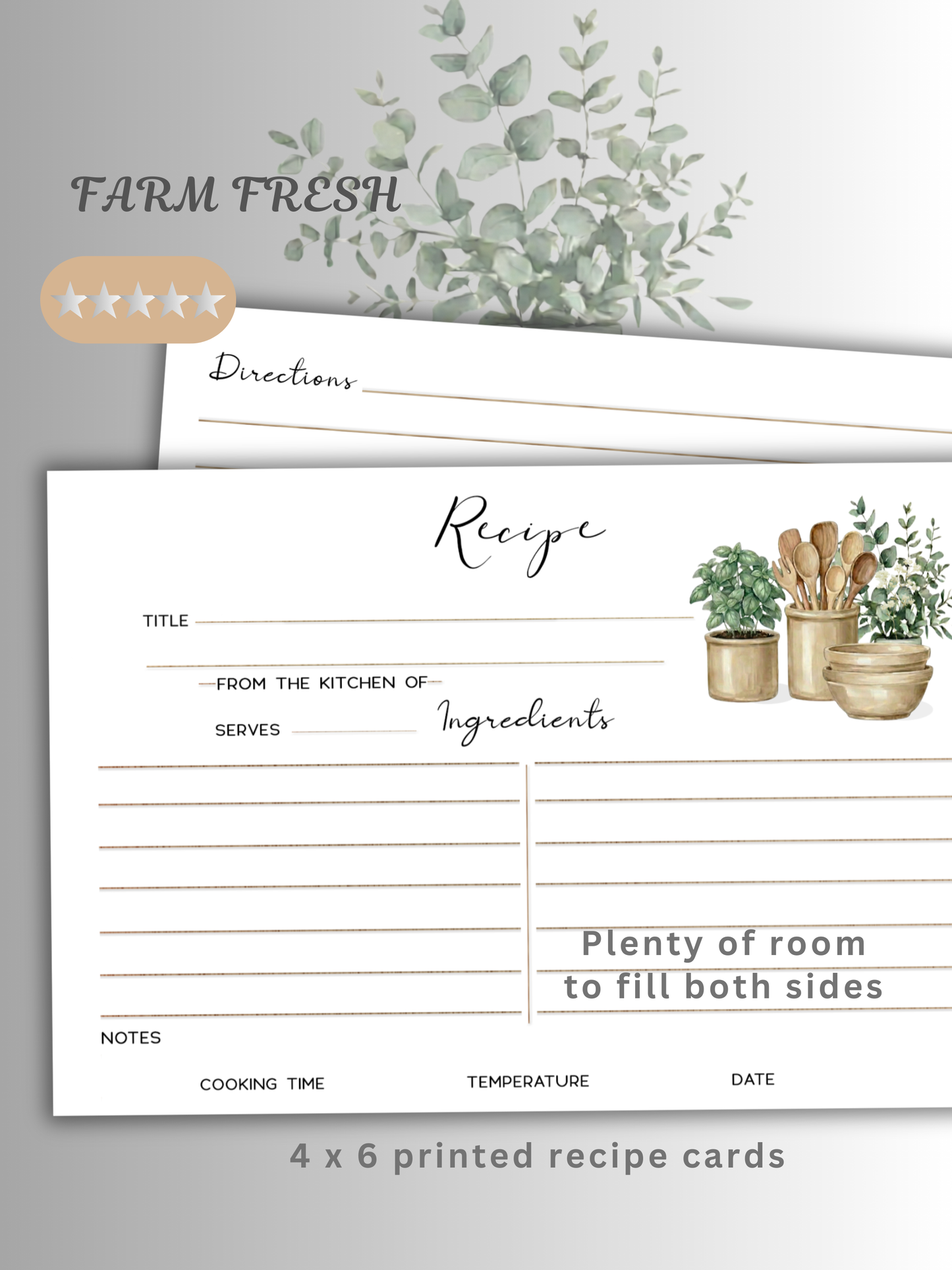 Recipe Cards - Neutral Kitchen
