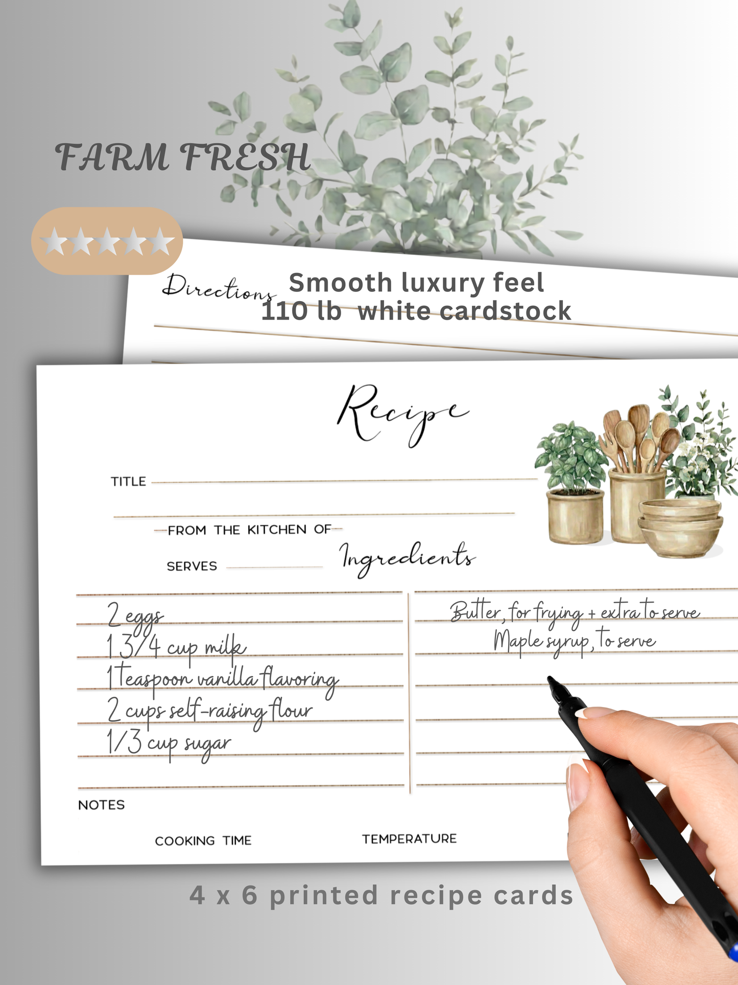 Recipe Cards - Neutral Kitchen