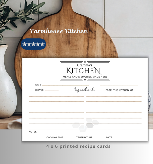 Recipe Cards - Gramma's Kitchen set/15/30