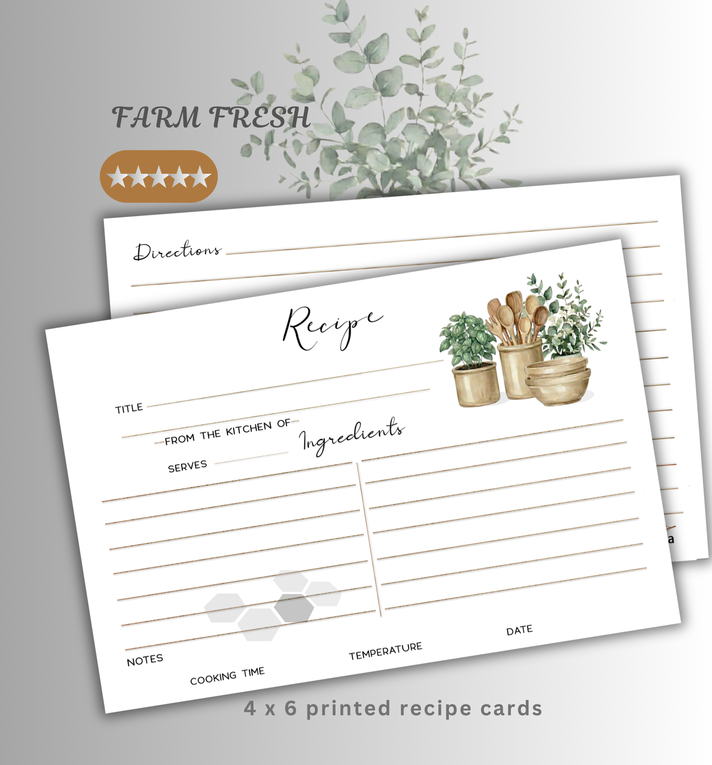 Recipe Cards - Neutral Kitchen