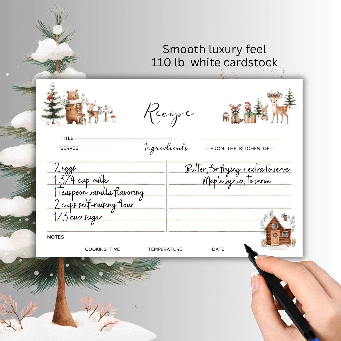 Recipe Cards - Woodlands Christmas