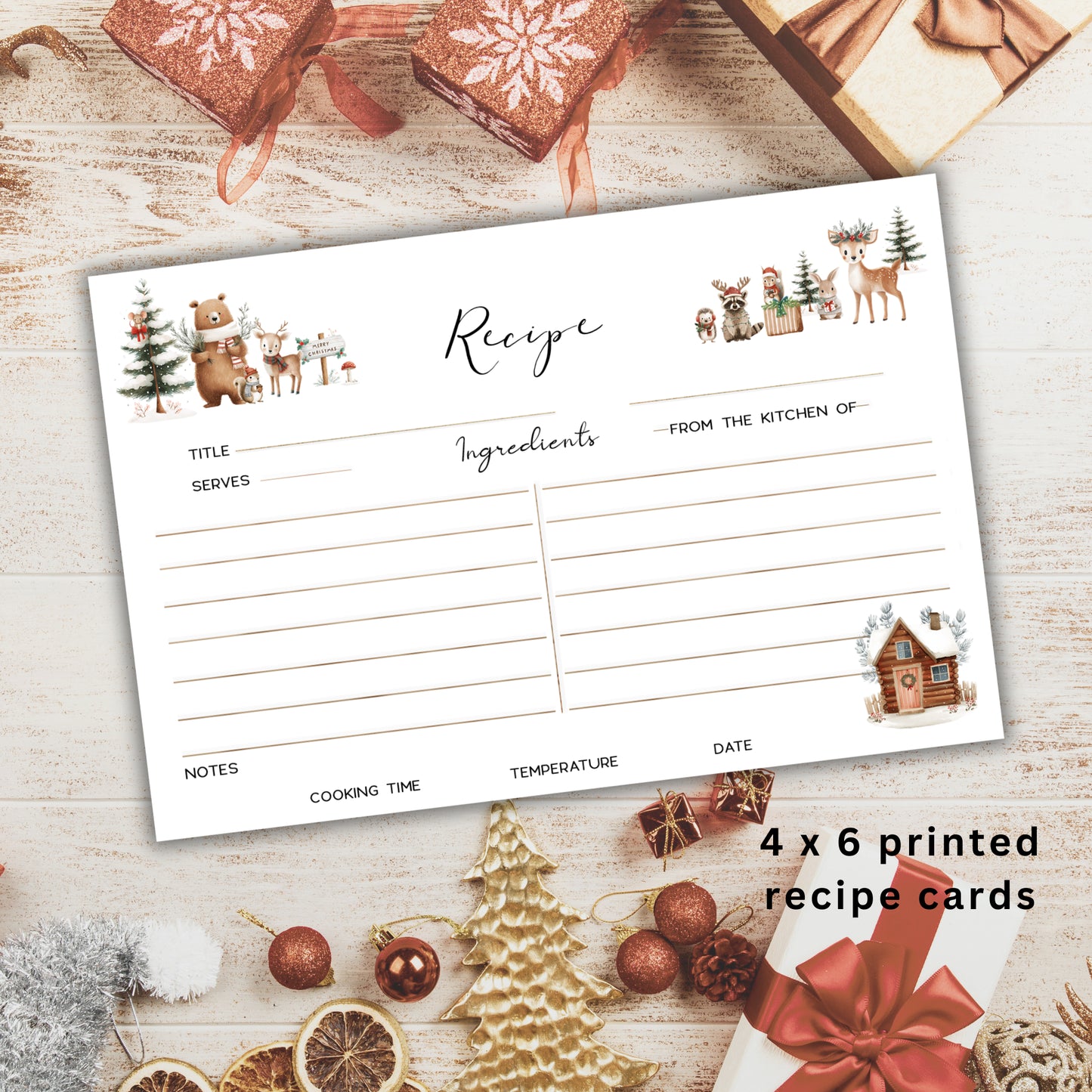 Recipe Cards - Woodlands Christmas