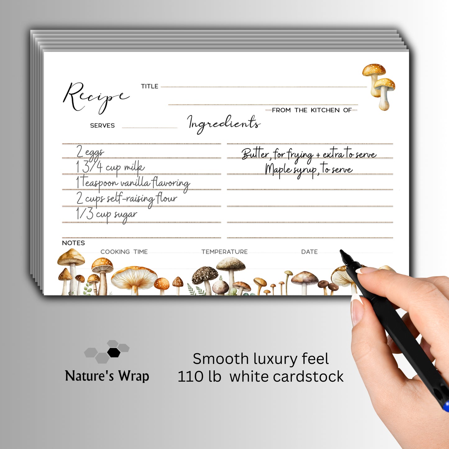 Recipe Cards - Mushroom
