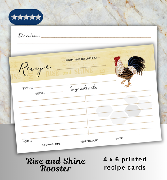 Vintage Rooster Recipe Cards