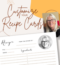Load image into Gallery viewer, Recipe Cards - Custom Portrait Sketch set/20
