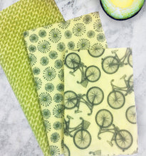 Load image into Gallery viewer, Beeswax Wrap - Spring Bike set/3

