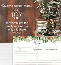 Load image into Gallery viewer, Recipe Cards - Modern Christmas set/15
