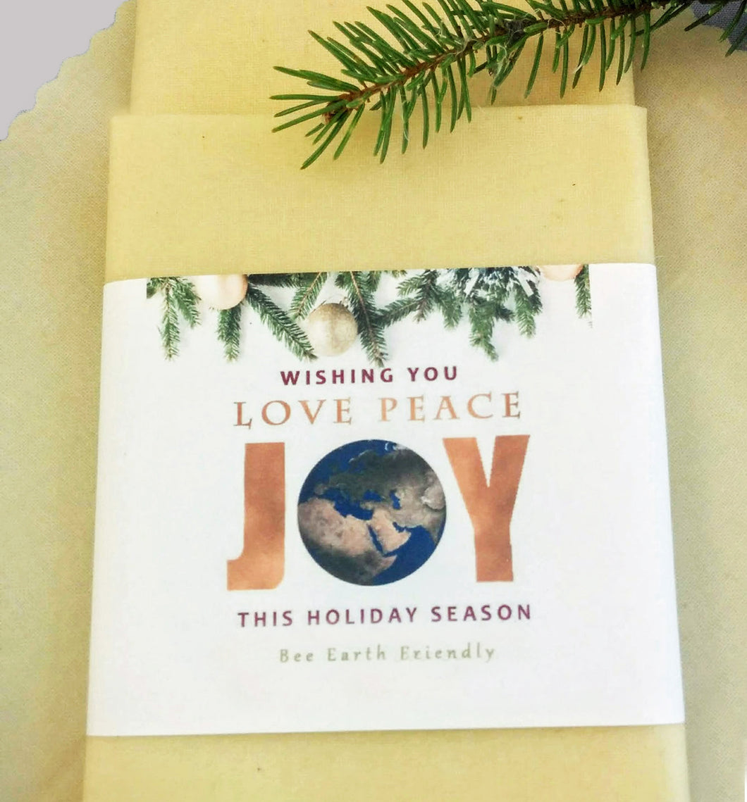 Beeswax Wrap - Love-Peace-Joy